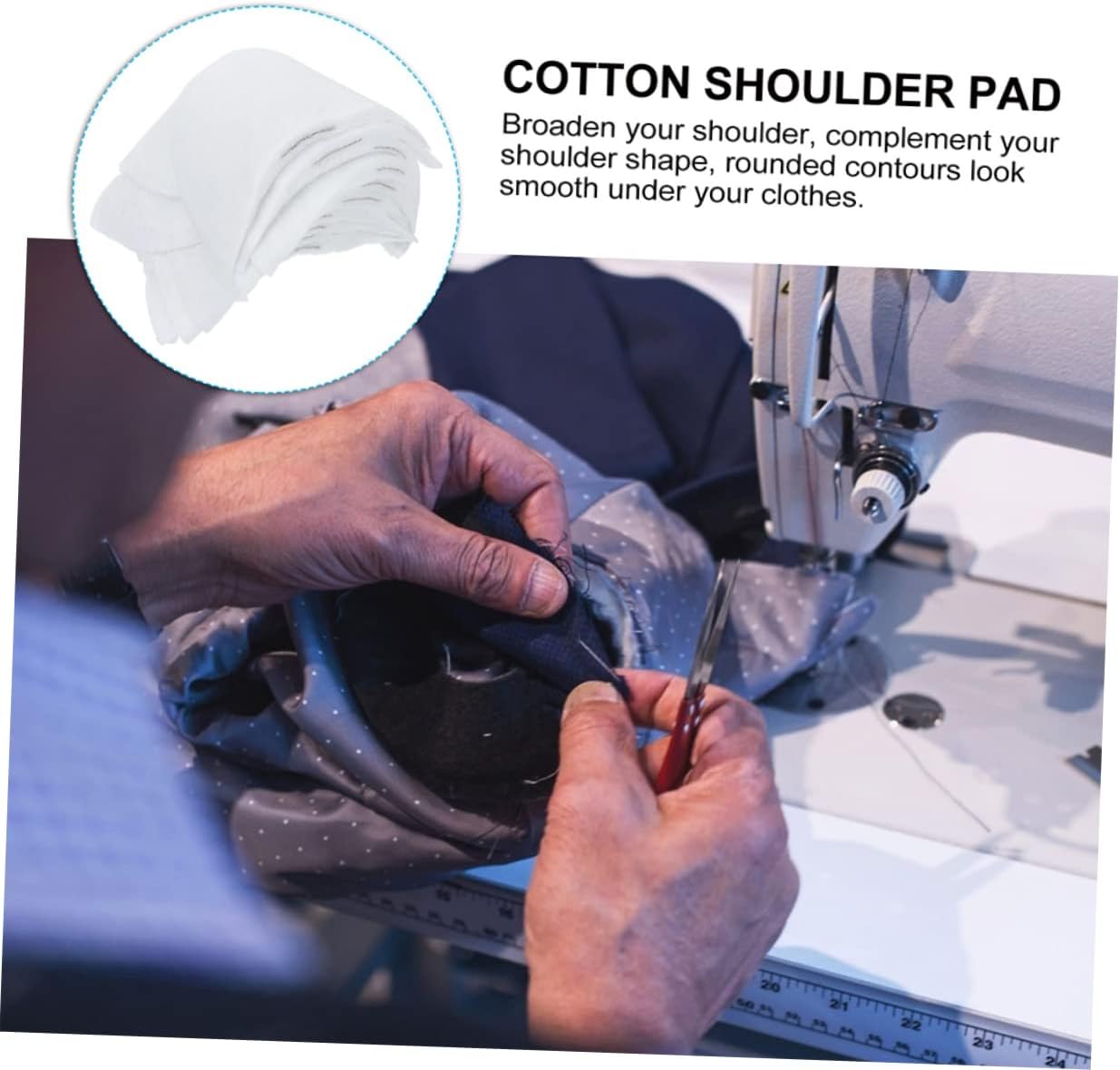 HOODANCOS 50pairs Cotton Shoulder Pads for Clothes Reusable and Washable Shoulder Inserts Shirts and Jackets Lightweight and Comfortable for Everyday Wear