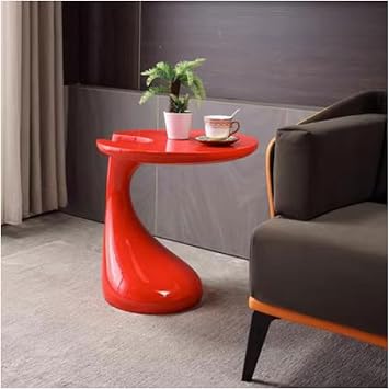 Rustic Side Table 19.6*21.6 ABS End Table, Round Small Coffee Table, Side Table for Home and Office, Bed Side Table Sofa Side Table, for Living Room Bedroom Meeting Room End Table for Living Room