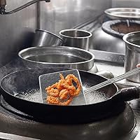 Vista 5 de 2 piezas - Freidora de araña de cocina con cuchara para freír espumadera (2 cucharas + 1 delantal + 1 sombrero de chef)