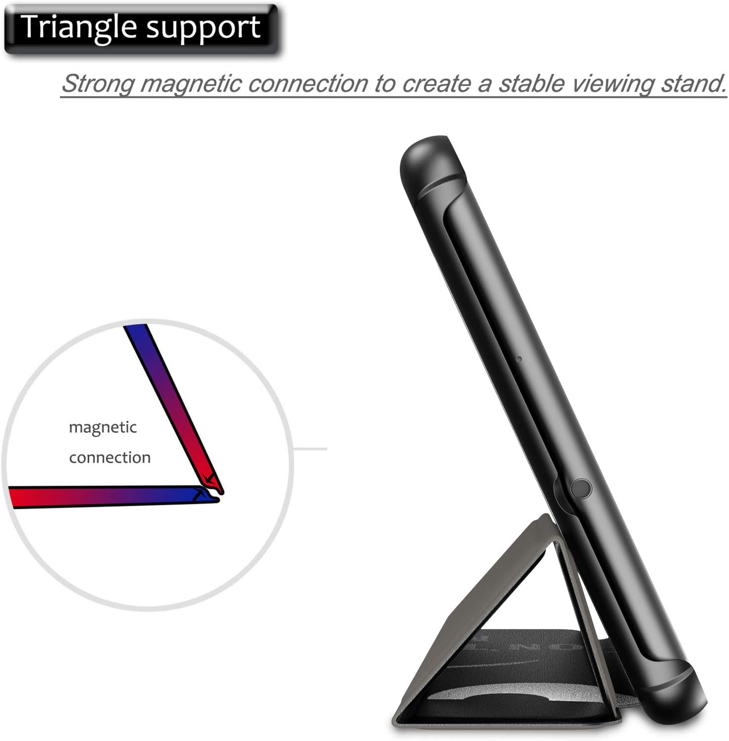 Infiland Galaxy Tab A 8.0 2018 Case, Slim Tri-Fold Shell Case Cover Compatible with Samsung Galaxy Tab A 8 Inch 2018 Release Model T387 Tablet Verizon/Sprint/T-Mobile/AT&T, Not Touch