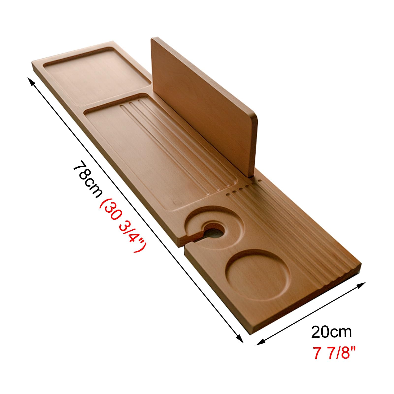 Bandejas para bañera,(es:Bandeja de baño Bandeja de Madera para bañera con Alfombrilla de Silicona Antideslizante, Bandejas de bañera de Lujo Impermeables para el hogar, Hotel, se Adapta a