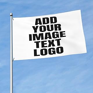 Custom Flag 3' X 5' One Side Customized Flags Banners Personalized Flag Print Your Own Logo Design Text Customized Gifts Indoor Outdoor For Office Gym Bitrhday Christmas Halloween Party Decor