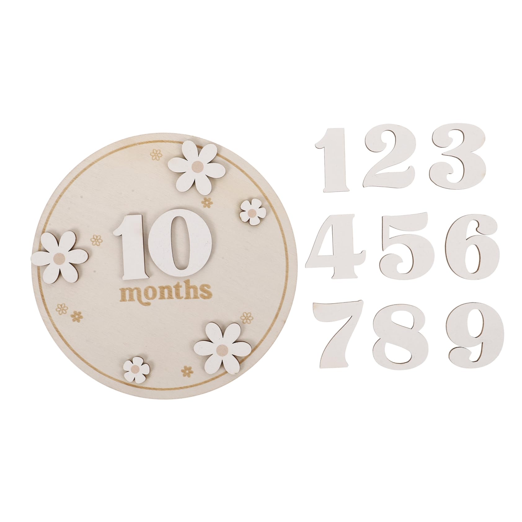 VICASKY Boys/Girls Milestone Signs Wooden Monthly Milestone Cards Photo Prop for Baby's Monthly