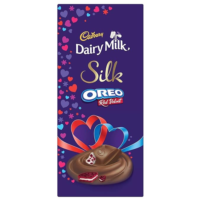 Cadbury Dairy Milk Silk Oreo Red Velvet Valentine's Edition, 130g, 130