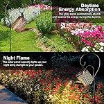 Arrosage de la boîte avec lumières, lumières solaires pour jardin extérieur Art Décor suspendu lanternes solaires, étanche en métal pour promenades de triage Patio Table