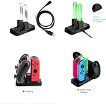 navor Controller Dock Stand - Joy-Con Charger Dock for Nintendo Switch Gaming Controllers - Charging Dock for Joy-con and Pro Controller with Type C Cable - USB Charging Docking Joycon Station