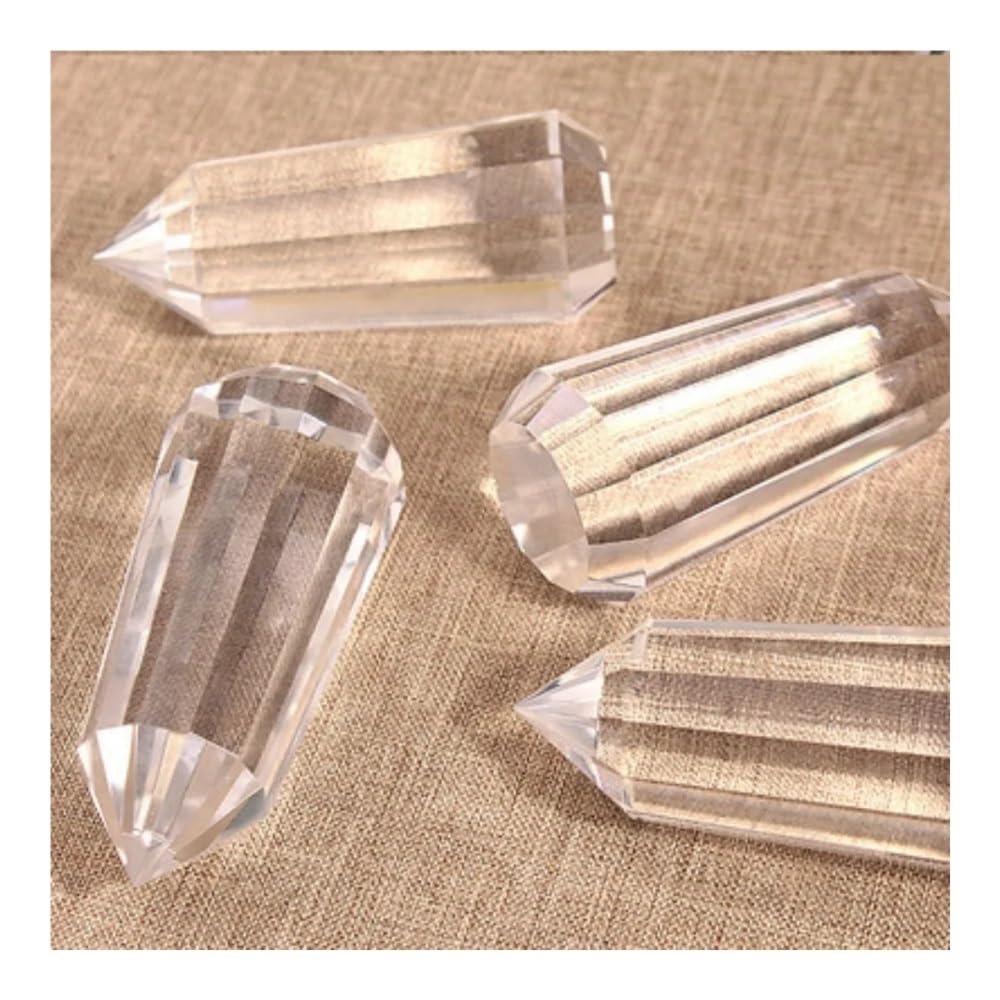BKGWCSOR 1PCS 12 Sided Clear Quartz Crystal Wand