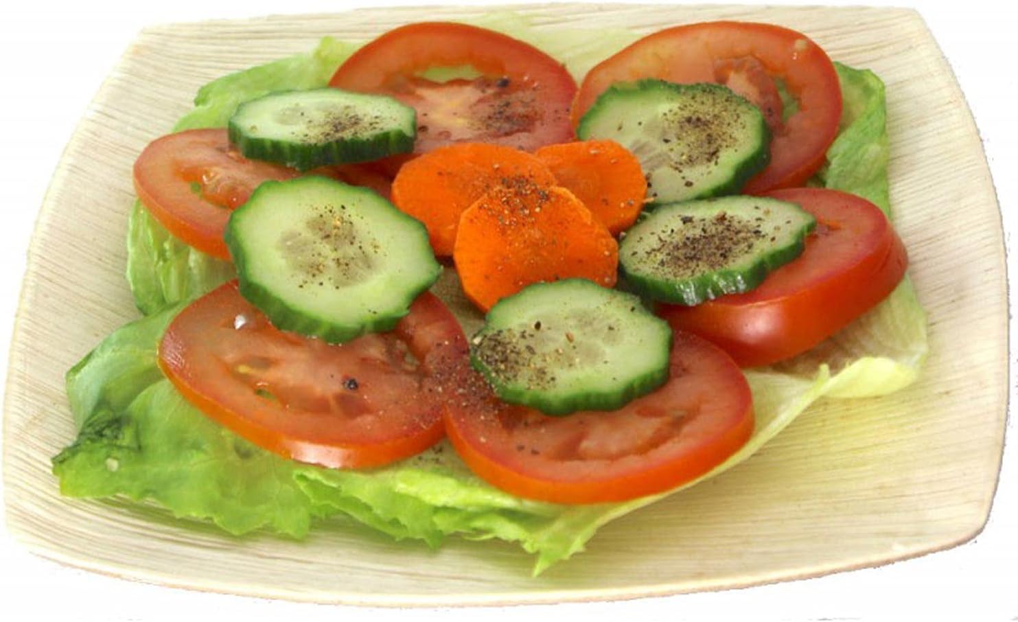 Bio Mart | Ecofriendly, Reusable | Compostable | Biodegradable | Rustic Premium Party, Wedding, BBQ, Catering Plates | USDA Certified | Plates (4"+8"Plates Pack of 50)