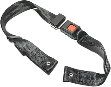 Wheelchair Safety Harness, Easy Install, 48 Inches Long and 1.97 Inches Thick, Adjusts to 48 Inches, Compatible with Manual and Power Wheelchairs, Transport Chair, STDS850, Black 1Ea