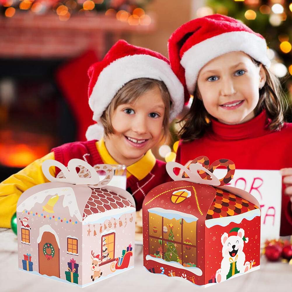 CCINEE Christmas Goody Gift Boxes,Xmas Treat Boxes Assorted Paper Candy Boxes for Kids' Party Supplies,Pack of 24 - Image 6