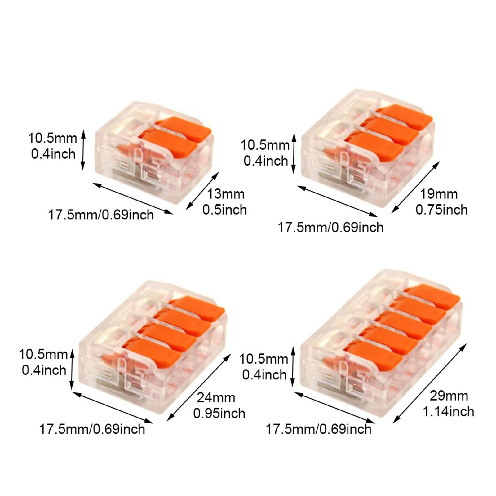Connettori for cavi a leva elettrica da 20/90 pezzi 2 porte 3 5 connettore terminale rapido for morsetto for cavo elettrico | 90PCS