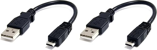 StarTech.com Cable micro USB de 6 pulgadas, A a Micro B, USB a Micro B, USB 2.0 A macho a USB 2.0 Micro-B macho, 6 pulgadas, color negro