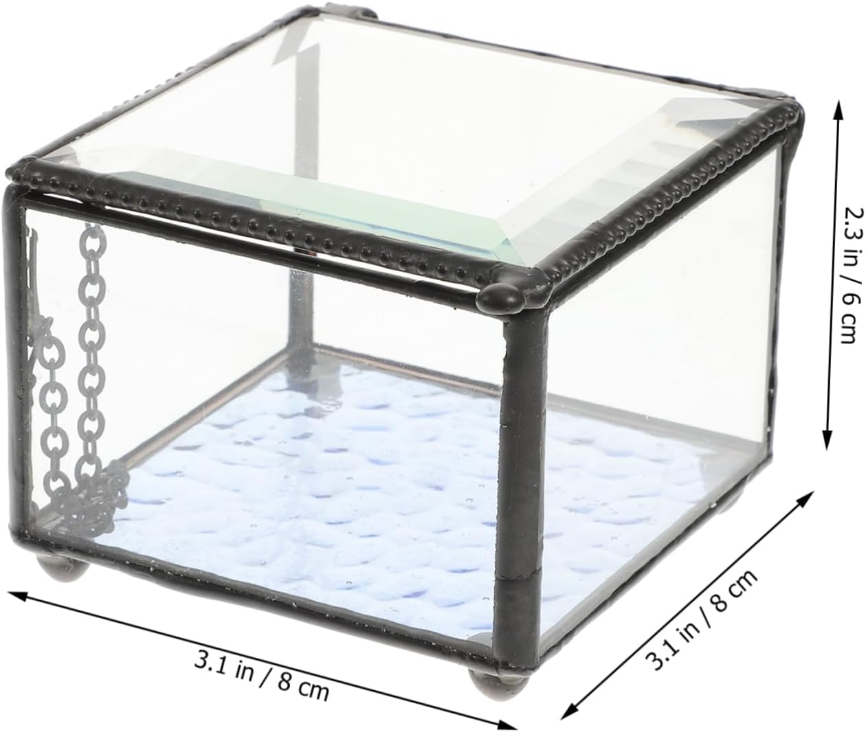 European Style Glass Jewelry Box Elegant Storage Container for Earrings Necklaces Bracelets for Weddings Engagements Special Occasions Vintage Design Sturdy Frame Style