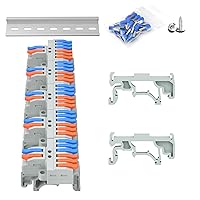 Vista 39 de 8 piezas de bloques de terminales TBD, 600V 10A 0.5-1.5mm², bloques de terminales de tornillo montados en riel DIN desmontables y ensamblables