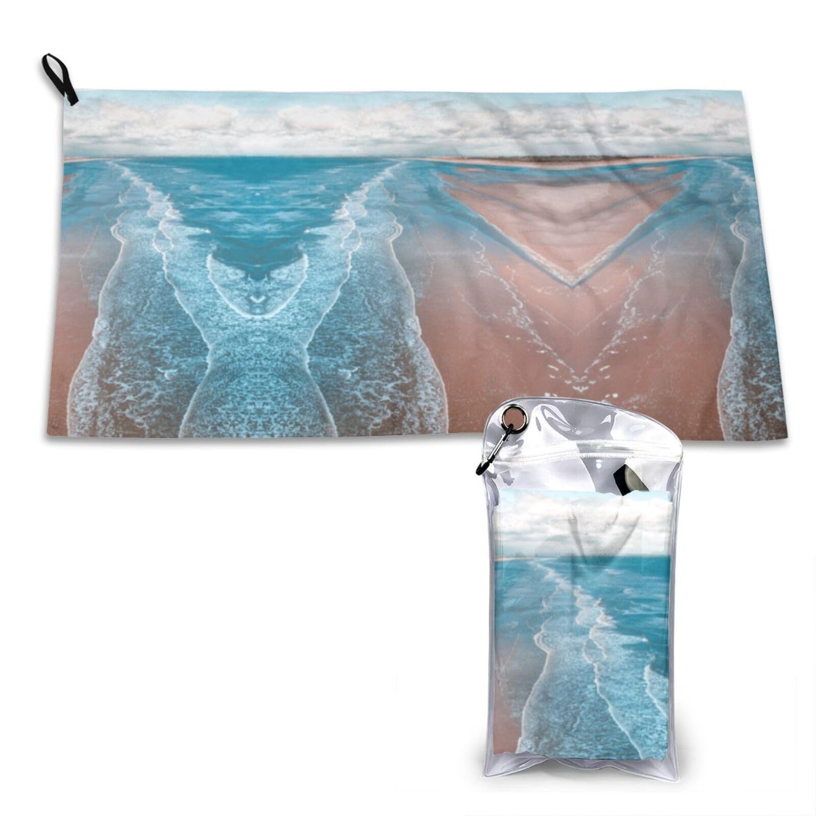 WXWJSHMGC Beach Print Cooling Towel, Gym Towel,Cooling Towels For Neck, Soft Breathable Travel Cool Towel,Sports Towels For Gym,Camping