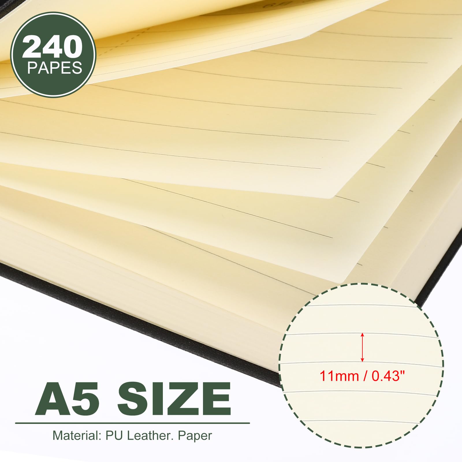 PATIKIL 5.8x8.3 Inch Lined Journal Notebook - Image 2