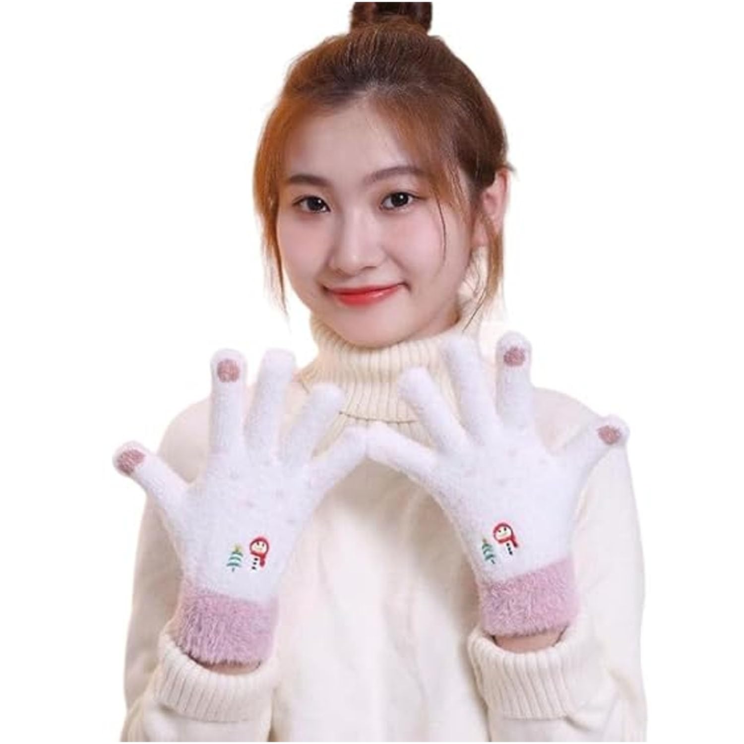 Stylish Winter Hand Gloves for Men & Women – Woolen Knitted Thermal Gloves for Warmth, Unisex Warm Winter Wear-image-34