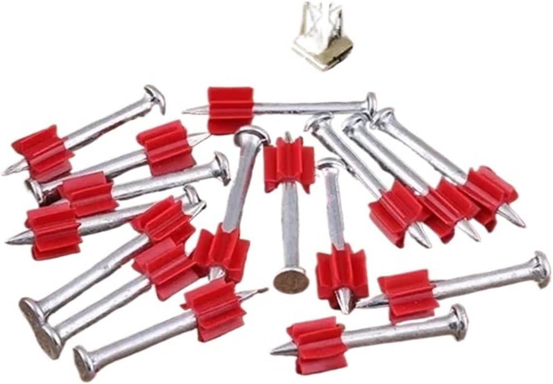 Masonry Nails 100PCS Diameter3.5mm Flat Head Hardened Cement Nails Fixed Wall Advertising Gun Nail Length22-42mm(3.5x42mm)