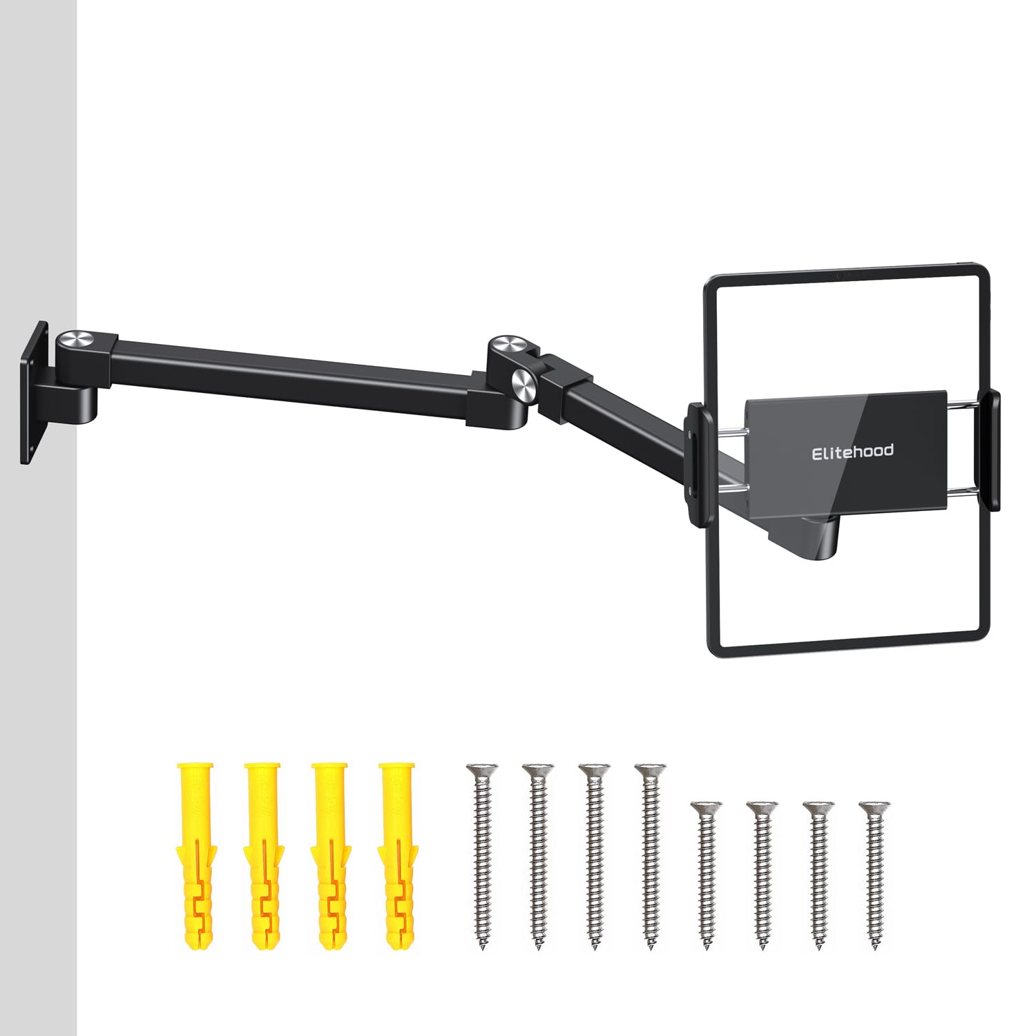 Woleyi Tablet Wandhalterung Arm Verstellbarer, Wand IPad Halterung Schwenkarm, Metall Wand Halterung Für Küche Schlafzimmer Theke Für IPad Pro Air - View #5