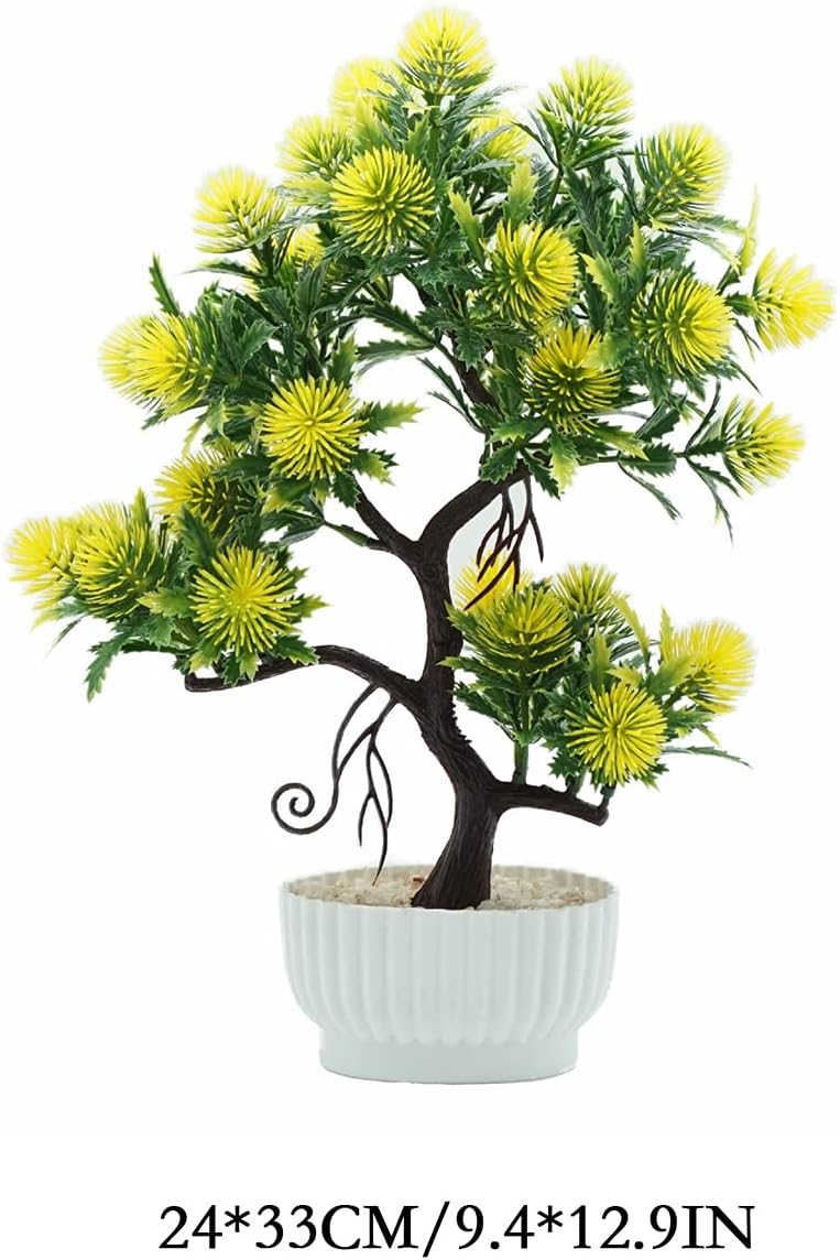 Artificial Potted Plants Artificial Potted Plants Desktop Fake Flower Ornaments Fake Potted Green Leaf Plant in Pot for Home Office Desk Indoor Decor Faux Plants Decor (Color : C)