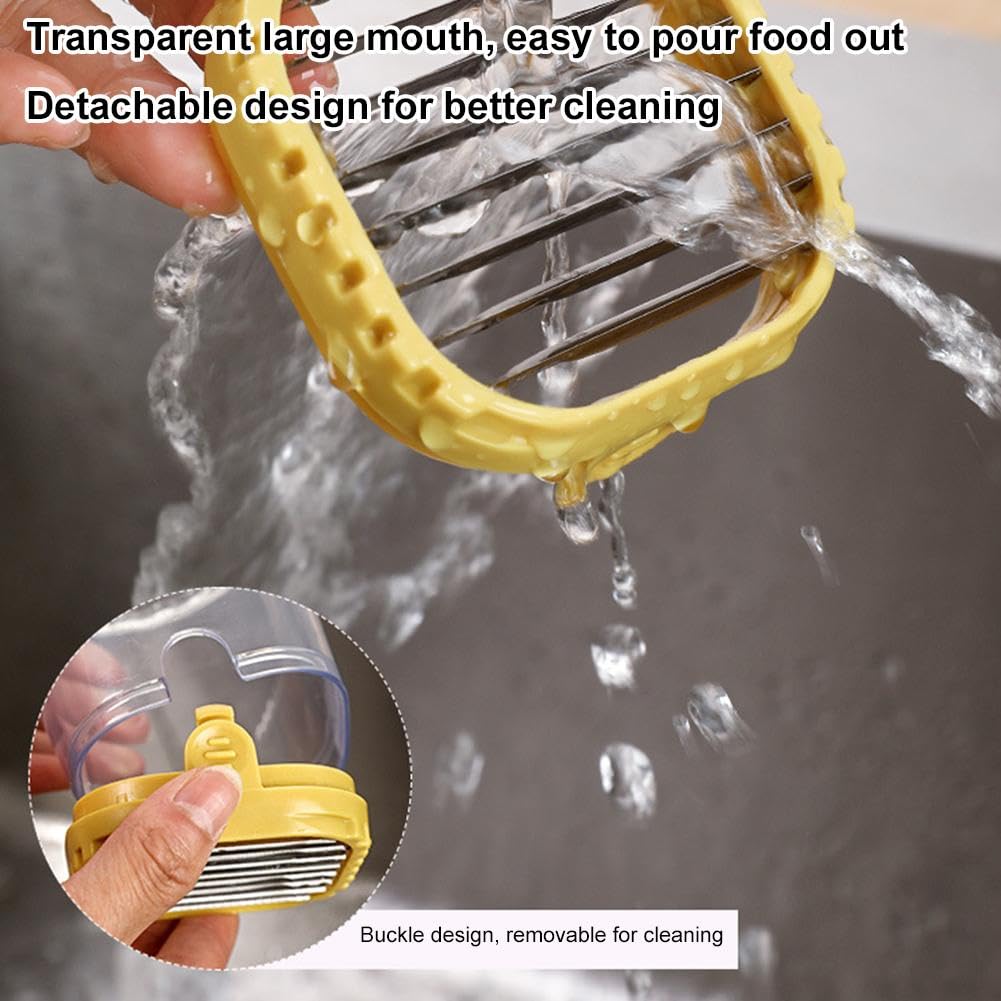 Cortador de frutas, utensilio de cocina multifuncional para cortar fácilmente fresas, plátanos, pepinos y champiñones, diseño portátil y desmontable