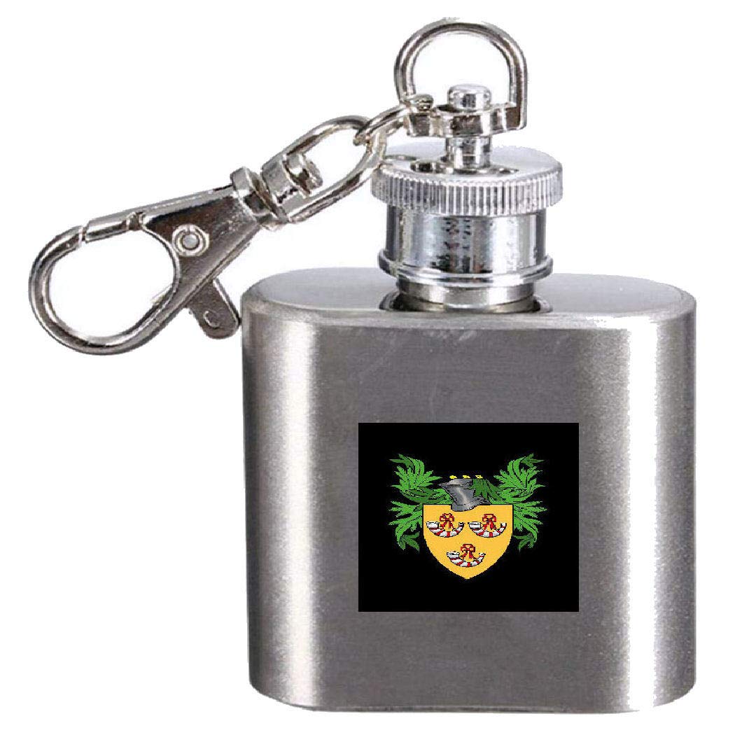 Flasque avec blason Hunter gravé en acier chic de 28,3 ml