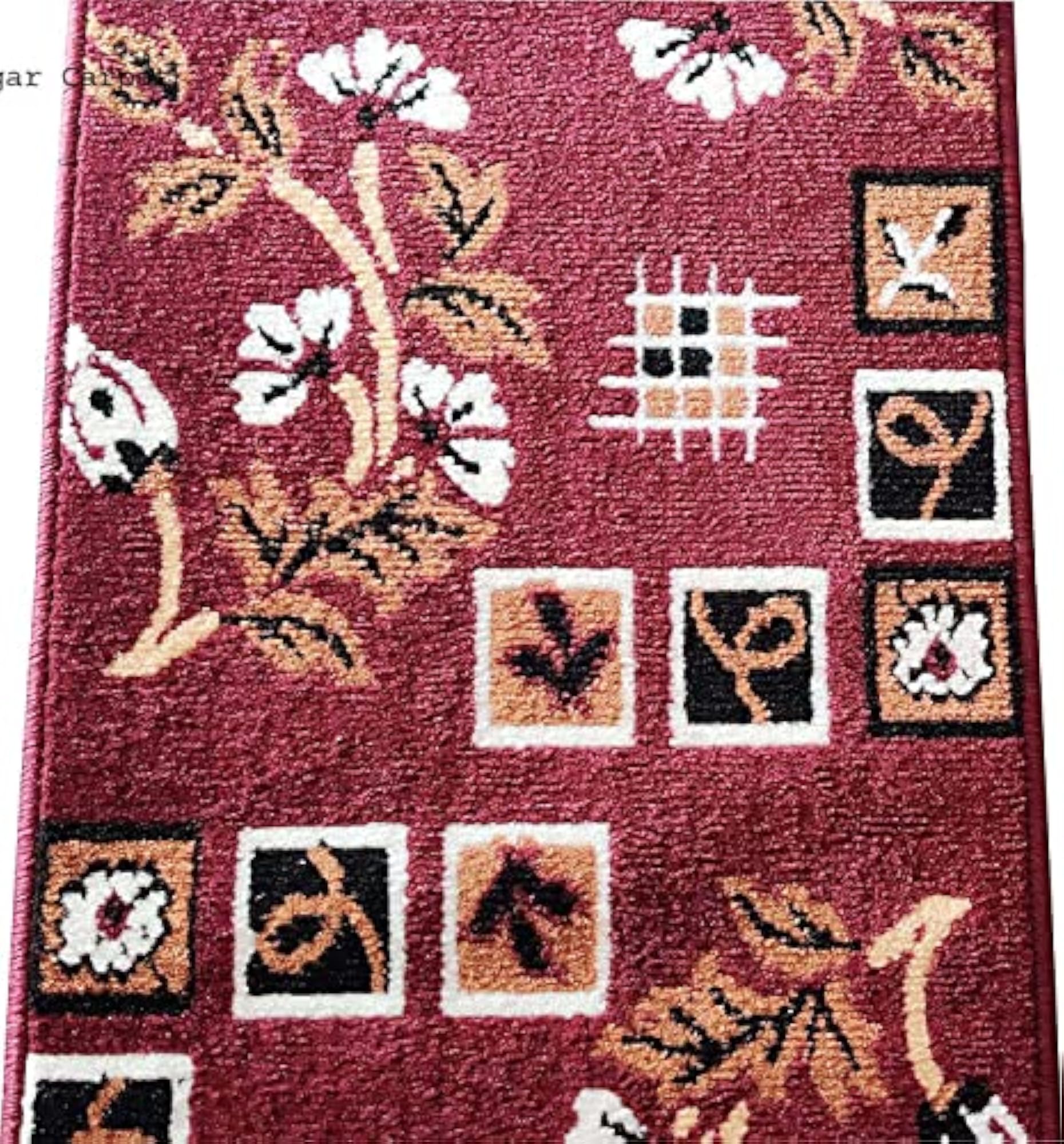 Solid Art Deco Rugs for Bedside Runner, Living Room & Kitchen