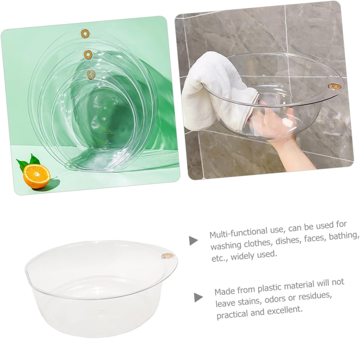 Plastic Wash Basin Large Capacity Portable Multi Functional Basin