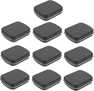 TEHAUX 10pcs Boxes Mini Storage Tin Box Wedding Decoration Holder Bulk Wedding Decor Candy Jars with Lids Vintage Candy Out Door Decor Tinplate Beads Boxes Small Iron Heart-Shaped Cookies