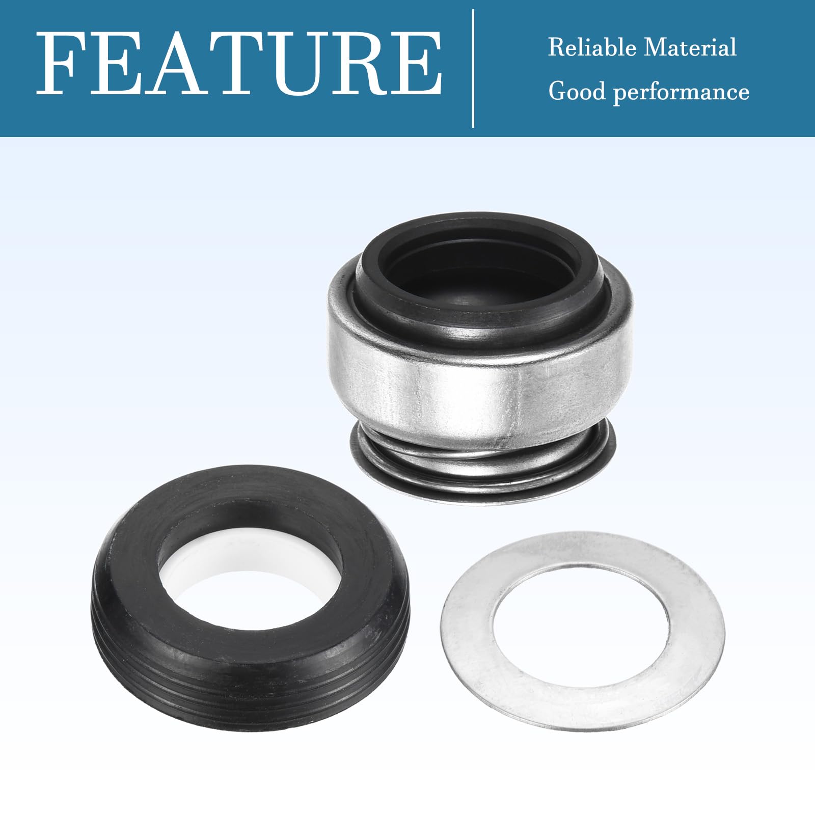 Joint Mécanique 12 Mm Avec Ressort - Pour Tuyaux De Drainage Et Pompes De Refroidissement - Matériau Caoutchouc/métal - Diamètre Intérieur 12 Mm, Extérieur 20 Mm