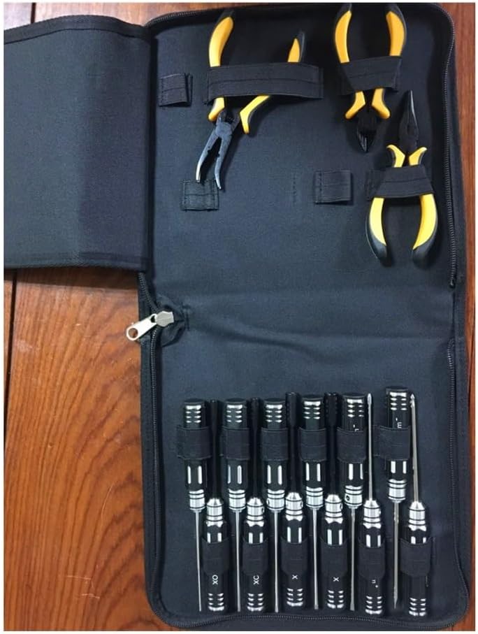 18 in 1/15 in 1 RC Tools Kits Screwdriver Pliers Hex Sleeve Socket Repair Box Set for Repairing RC Airplanes Rc Car Model Toys(15 in 1 set)