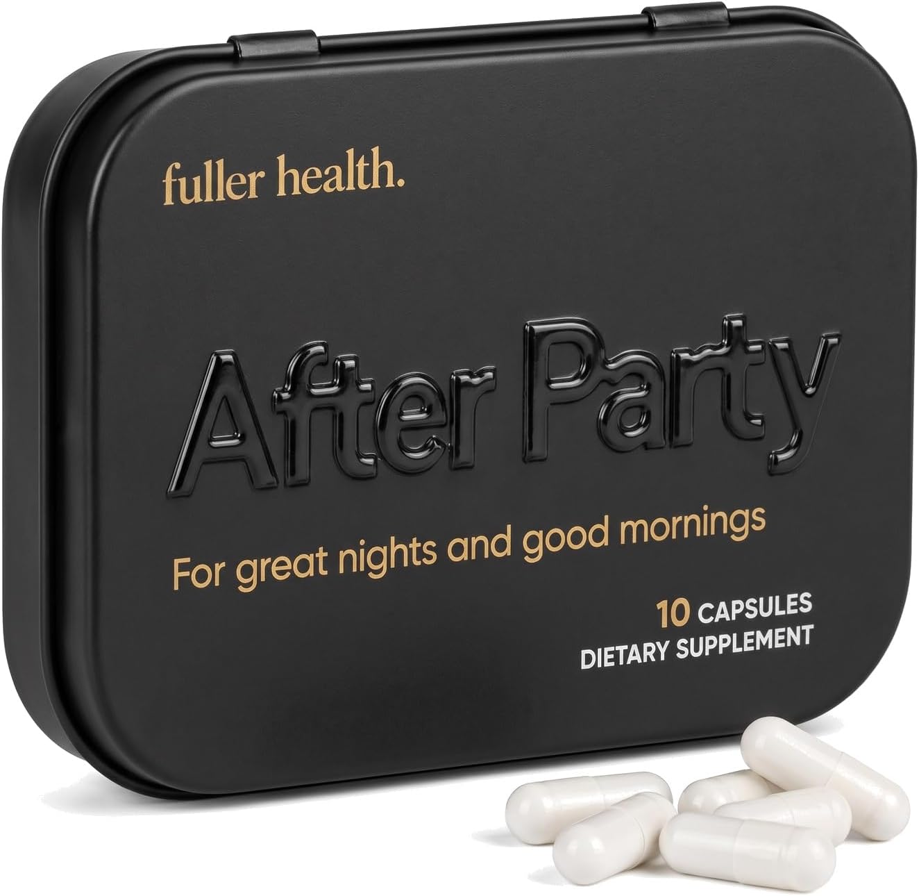 Fuller Health After Party DHM Supplement 650mg — Pure Dihydromyricetin, No Fillers — Post-Celebration Recovery Supports Liver Function, Energy & Morning Clarity — 10 Capsules