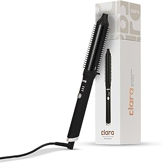 Clara Anti-Frizz Ionic Slim Hot Brush 32mm Thermal Heated Round Hair Styling Brush with 5.5mm Bristles, Triple Heat Settings, 3-in-1 Blowout, Wave & Smooth Finish Styling Tool – Black
