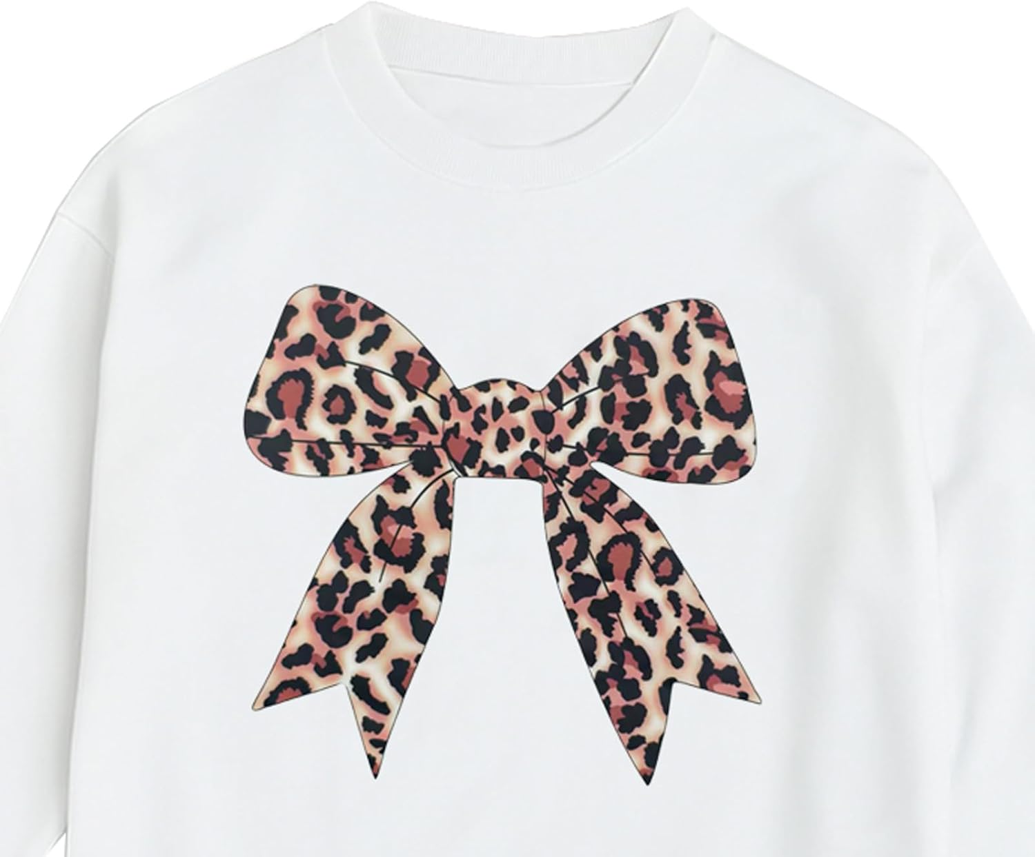 Girls Long Sleeve Sweatshirt 2 Piece, Bow Graphic Top and Pants Spring Fall Fashion Casual Clothes. - Image 6