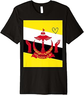 Brunei Flag Bruneian Heart Proud Heritage National Day Premium T-Shirt