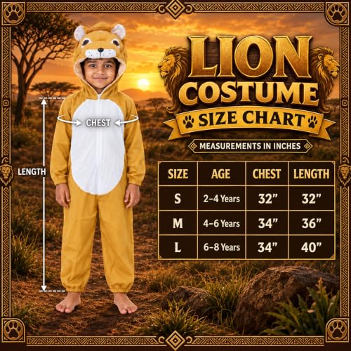 Image of Animal Costume for Kids | Plush Fancy Dress Costume for Boys & Girls |School Fancy Dress, Annual Day, Jungle Theme, Role Play, Halloween & Birthday Party