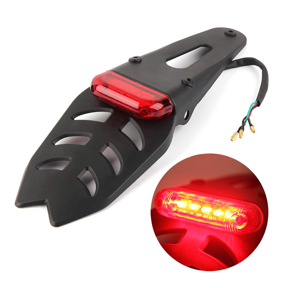 Feu Arrière LED Universel Triangle Rouge Pour Moto, ATV, Dirt Bike - Haute Visibilité Et Robuste