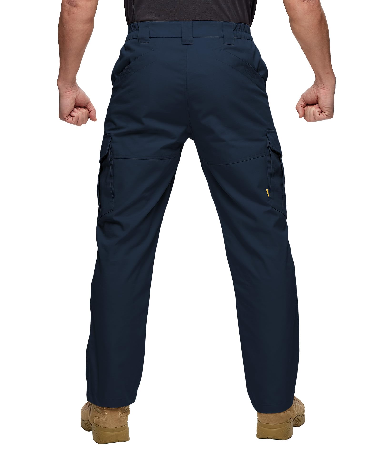 ZITY Pantalon de Travail Robuste pour Homme - Pantalon Cargo Extensible - Pantalon Tactique de sécurité avec Plusieurs Poches - Taille Semi-élastique