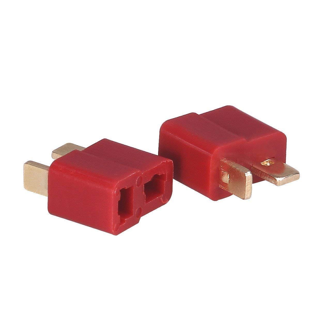 YUNIQUE T-Plug Stecker Set – 10 Paar Deans-Stecker Für RC-Auto, Lipo Akku 7.4V, Inkl. 20 Schrumpfschläuche