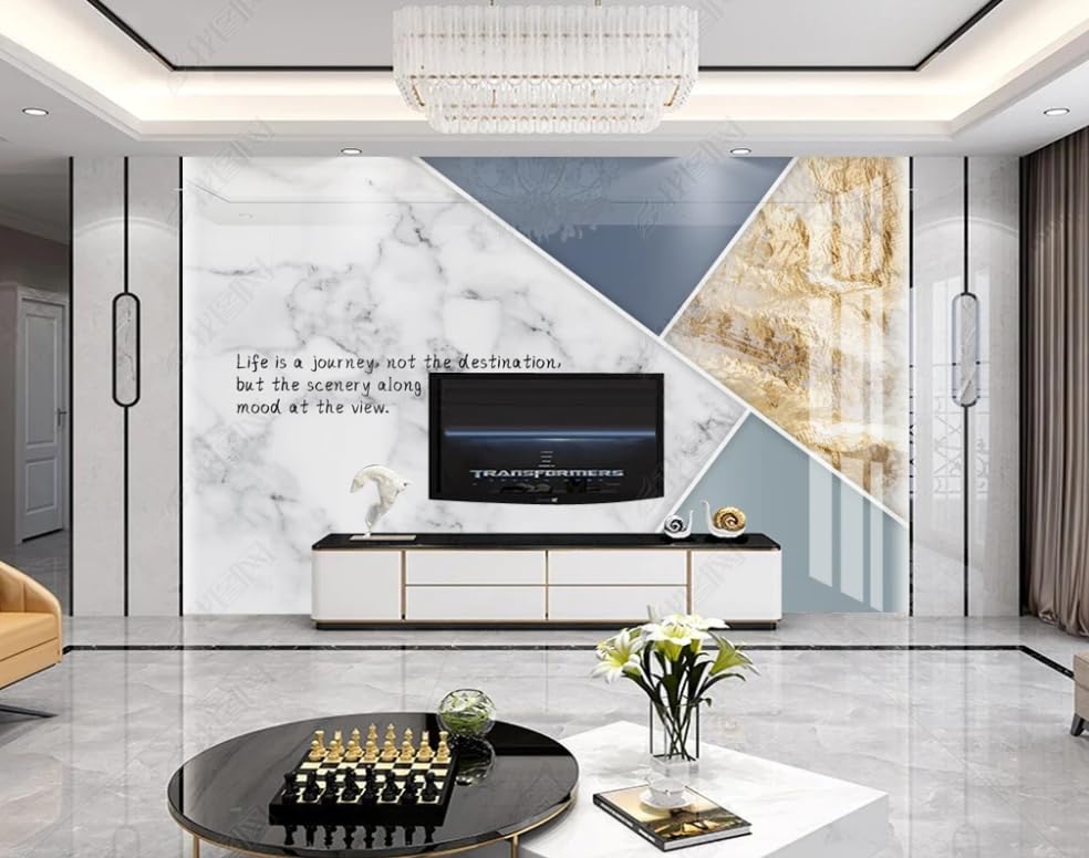 Papier peint intissé marbre poster mural géant salon 200x140 cm