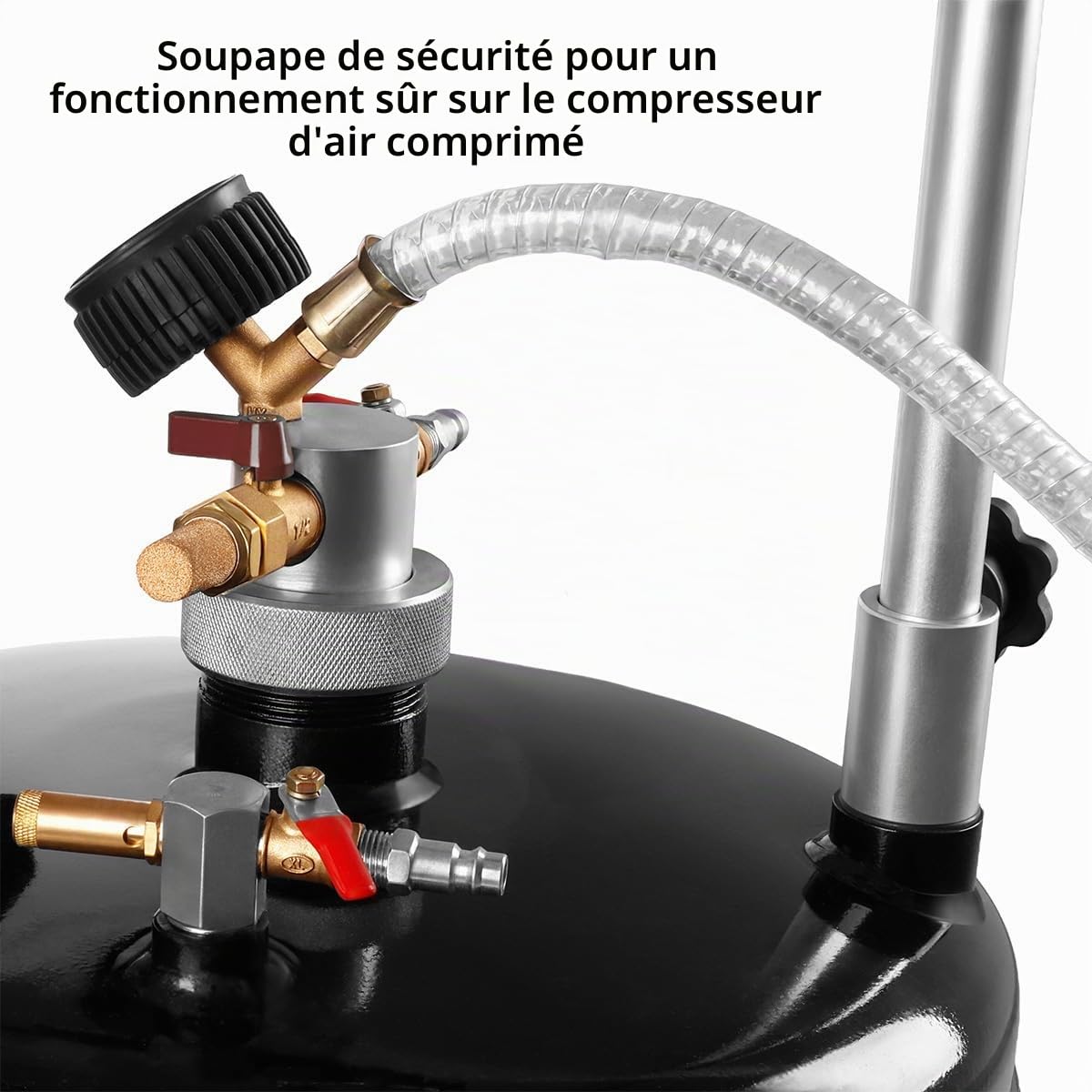STAHLWERK Réservoir de collecteur d'huile avec une capacité de 70 l (OD-70 ST) – Collecteur d'huile mobile pour la récupération d'huile usagée lors du changement d'huile, dispositif d'aspiration