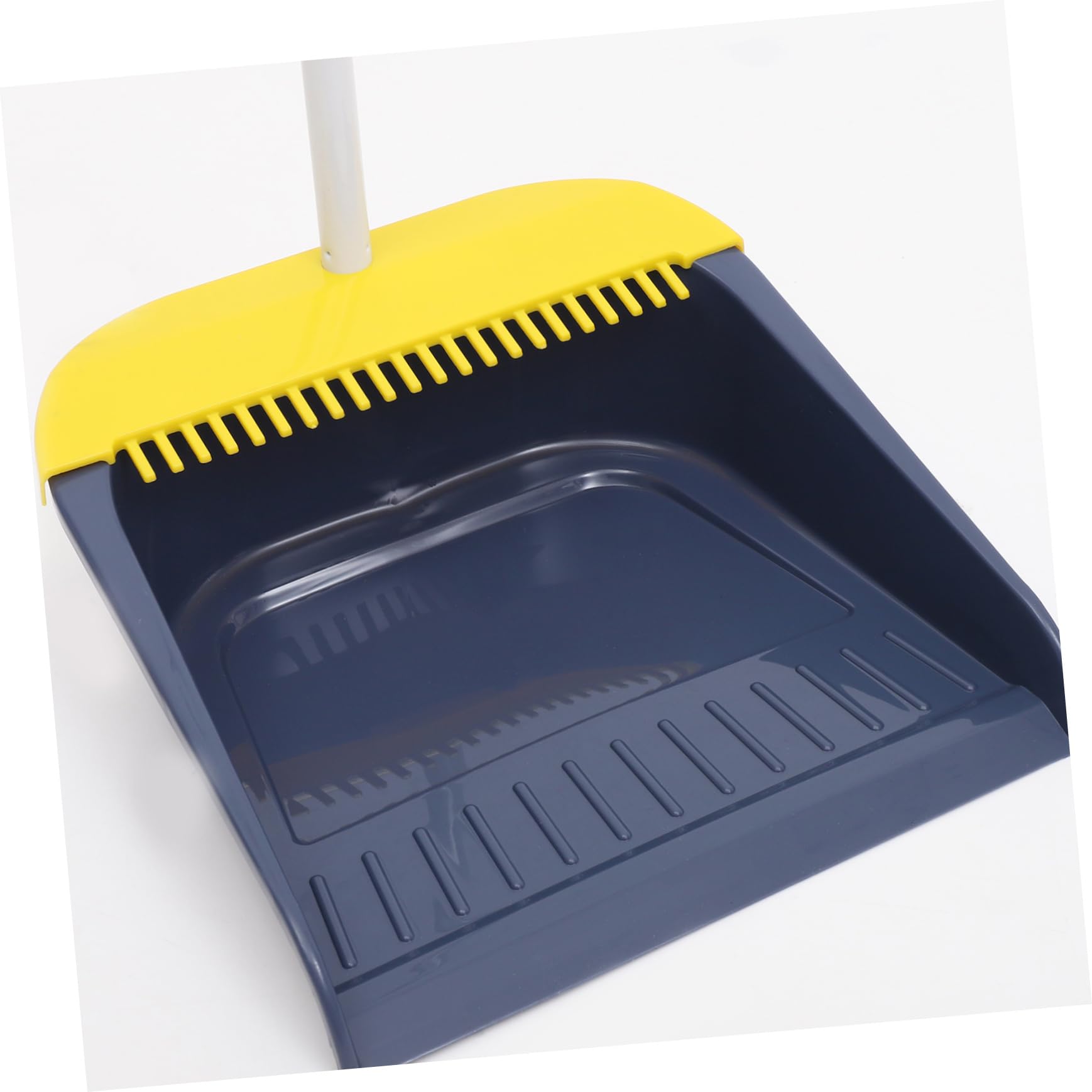 Kehrschaufel Besen Satz mit Langem Stiel, Blau, Kunststoff Metall Pet | Stand Up, Windstabile Schaufel, Schlanke Flexible Borsten, Haushaltsreinigung