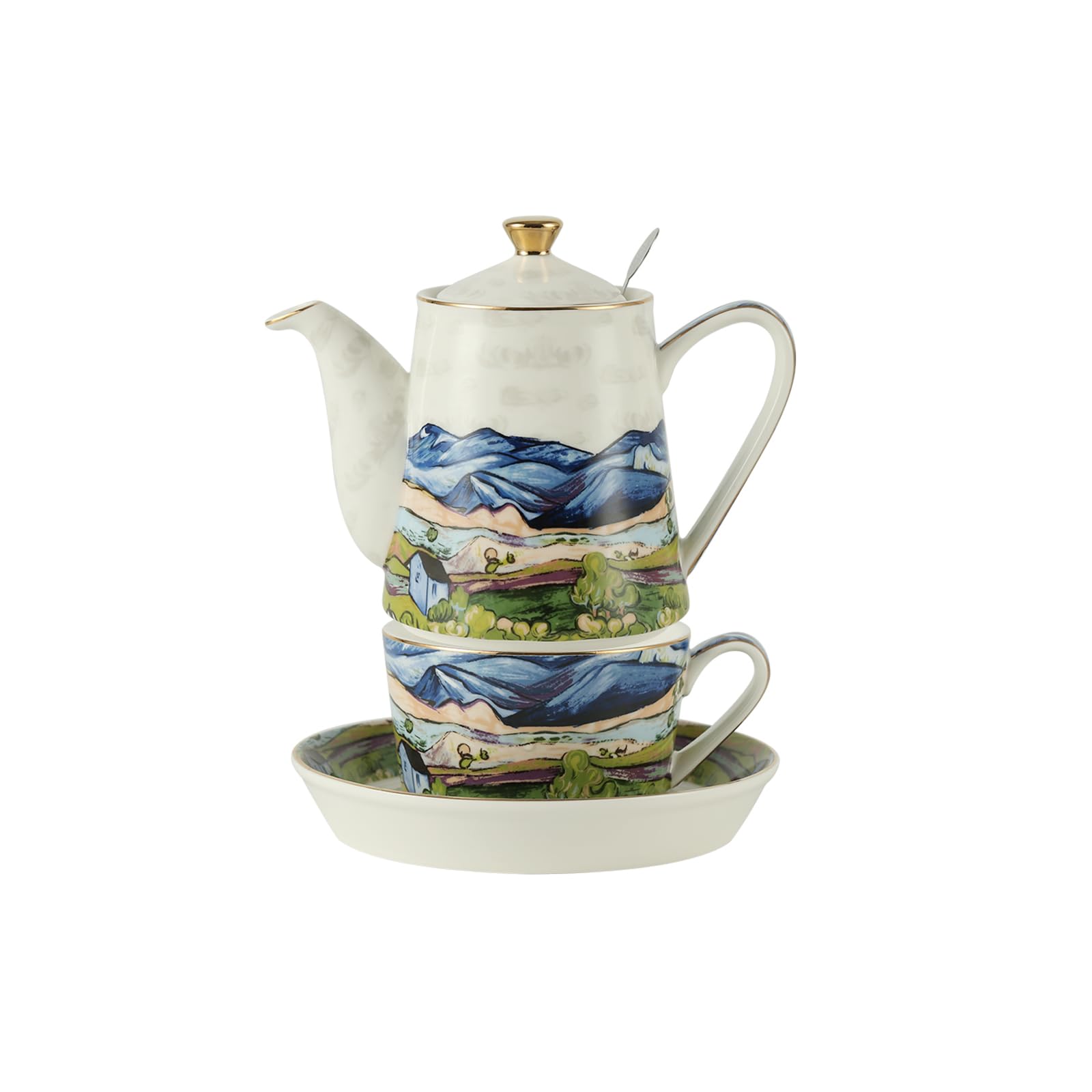 Service à thé en porcelaine idéal pour le thé de l'après-midi entre amis