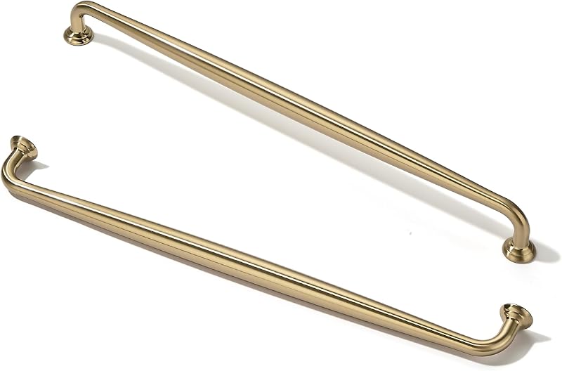 TUNNY Paquete de 5 manijas para gabinetes, 12,6"/320 mm, espaciado entre tornillos, manijas para muebles de bronce champán, para gabinetes de cocina, dormitorio, aparador, armario, tiradores