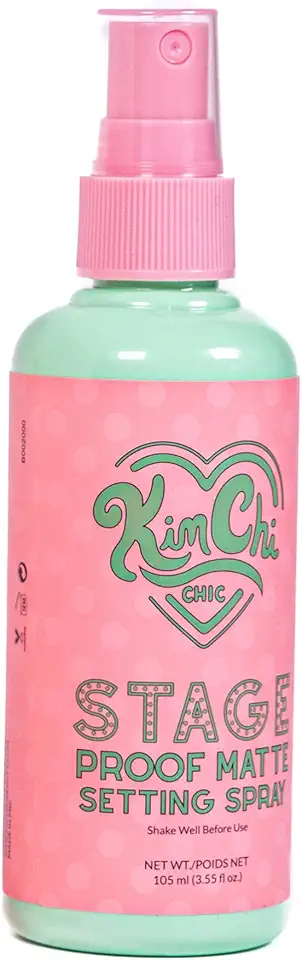 KimChi Chic Beauty Stage Proof Matte Setting Spray, Makeup Finishing Mist and Fixative for All Skin Types, 3.55 fl oz