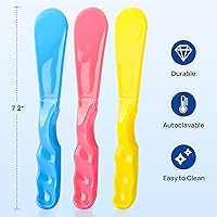 Vista 2 de JMU Espátula de mezcla dental, 10 unidades, espátula mezcladora dental de plástico autoclavable para materiales de yeso de impresión de alginato