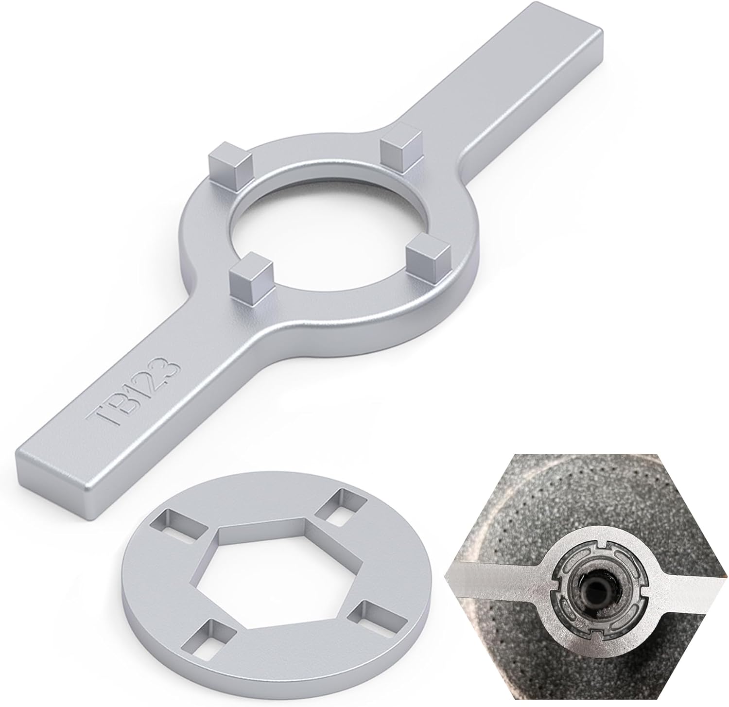 TB123A Washer Spanner Wrench compatible with Whirlpool, GE, Kenmore & More – Tub Nut Removal Tool 1-11/16", Replaces TB123B ERTB123A AP4503397 – Heavy-Duty Washing Machine Wrench