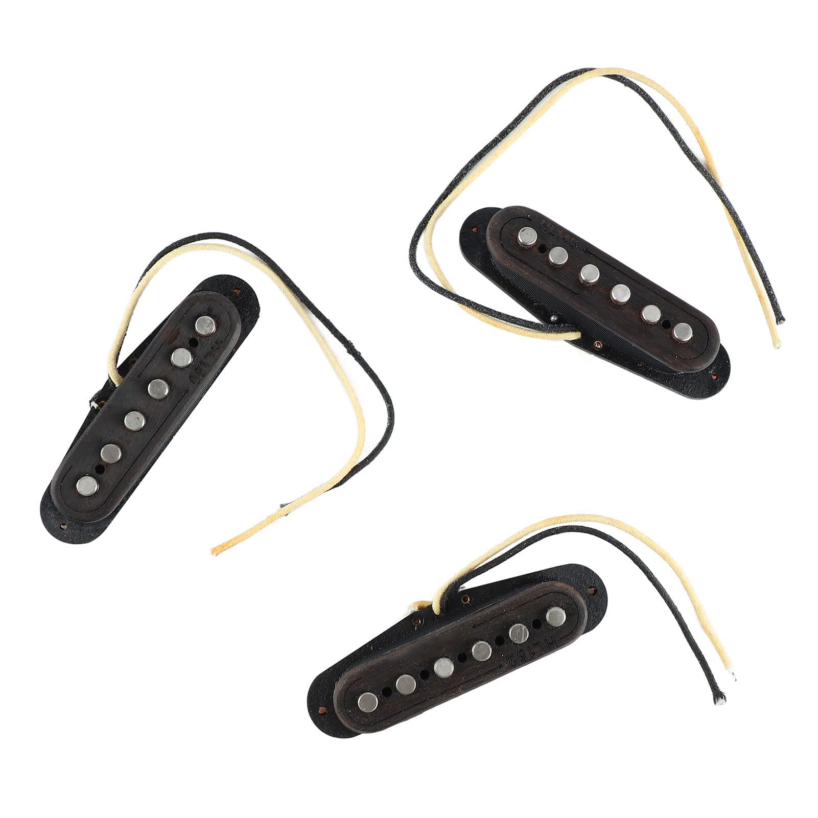 Pickup per chitarra da 3 pezzi, in metallo, legno, pickup a 6 corde, suono chiaro e bello, facile da installare per chitarristi elettrici e acustici (Rosewood)