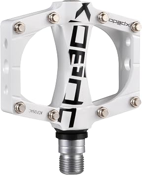 XPEDO TRVS 9 Flat Bicycling Pedals | 6061 CNC Aluminum Body, Cromoly Spindle, Sealed Cartridge & DU Bearings, 24 Replaceable Pins