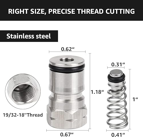 Miniatura 2 de Juego de 2 pares de postes de barril de bloqueo de bola, acero inoxidable, cerveza, Cornelius, barril de maíz, desconexión rápida, gas + líquido
